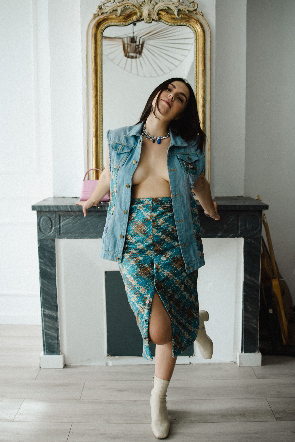 Veste upcyclée Jean'in
