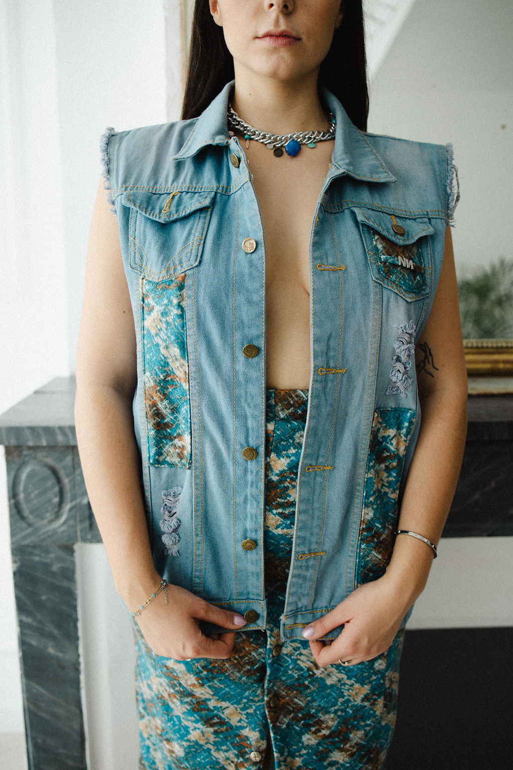 Veste upcyclée Jean'in