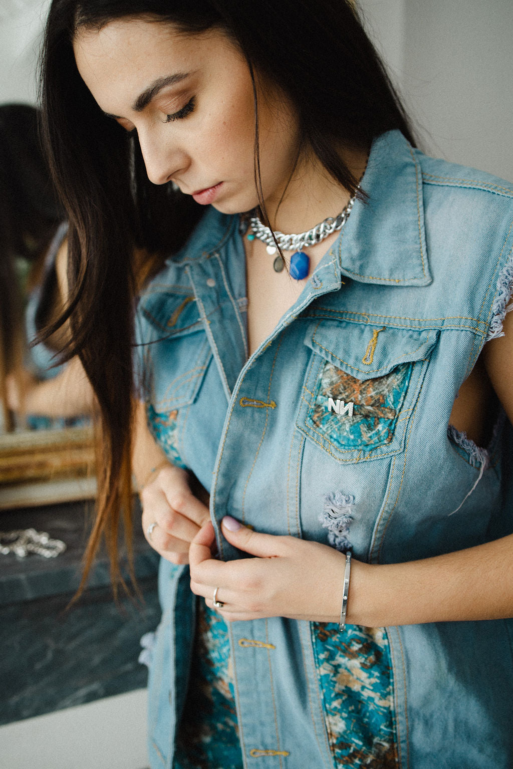 Veste upcyclée Jean'in